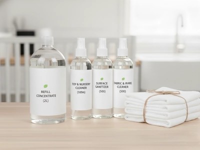 Refill cleaning bundle with eco-friendly concentrate refills